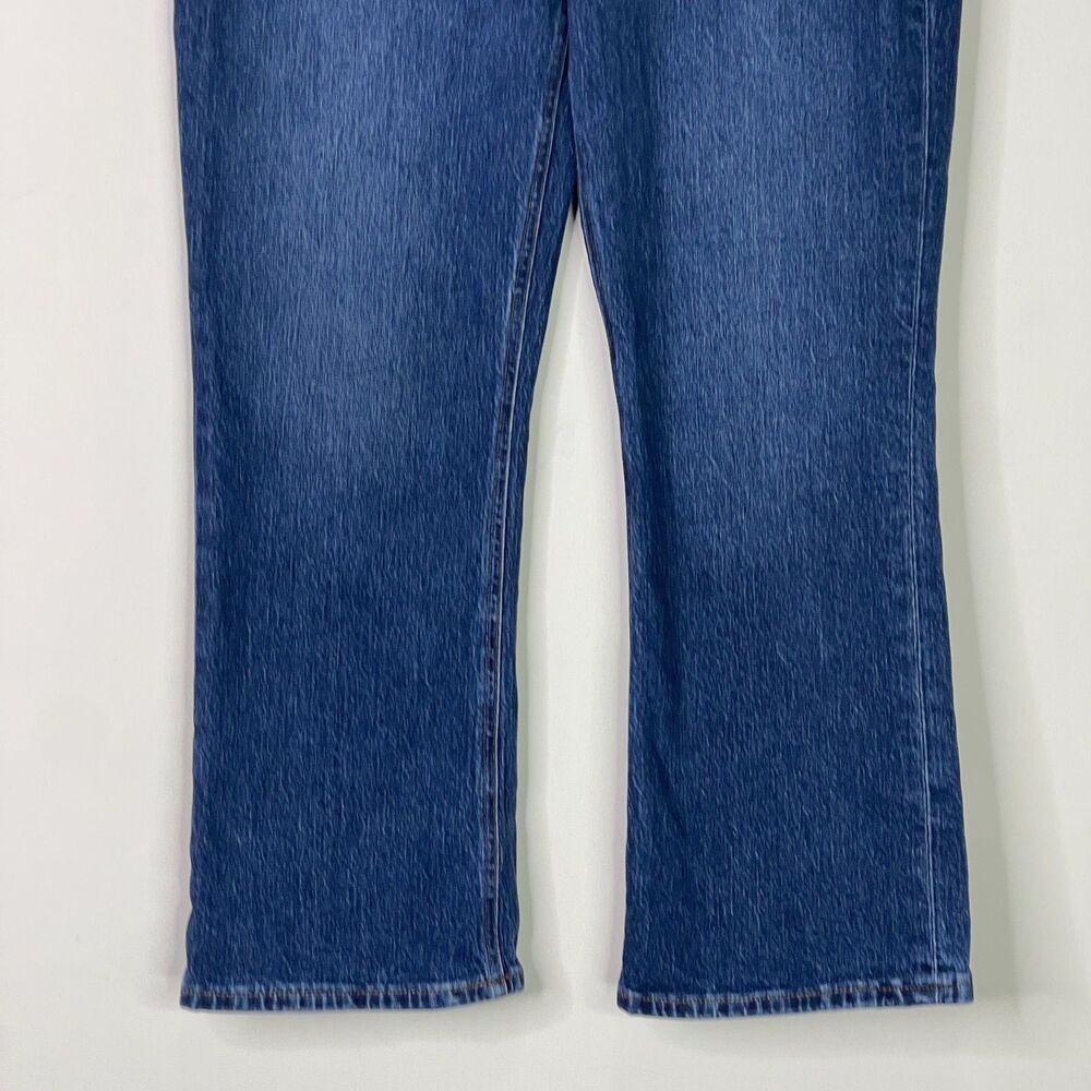 J. Crew High-Rise Button-Fly Straight Jeans in Medium Blue - Picture 5 of 9